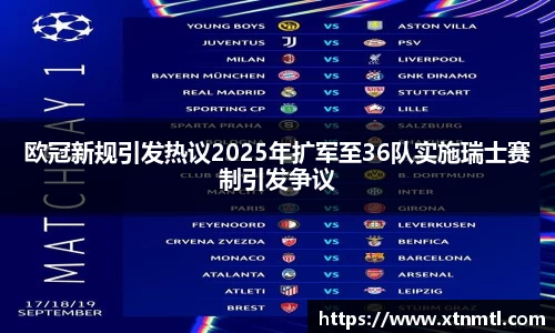 欧冠新规引发热议2025年扩军至36队实施瑞士赛制引发争议
